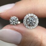 Madeline Earring | 0.58 ct round stud earring with jacket | Lab Grown Diamond - Image 4