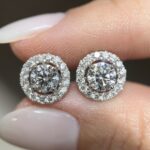 Madeline Earring | 0.58 ct round stud earring with jacket | Lab Grown Diamond - Image 3
