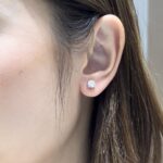 Madeline Earring | 0.58 ct round stud earring with jacket | Lab Grown Diamond - Image 2