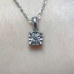 Charlotte Necklace | 0.15 ct round illusion diamond pendant | Lab Grown Diamond