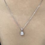 Charlotte Necklace | 0.15 ct round illusion diamond pendant | Lab Grown Diamond - Image 3