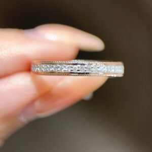 wedding ring two toned lab grown diamond