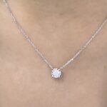 Nala Necklace | 0.31 ct round illusion pendant | Lab Grown Diamond - Image 3
