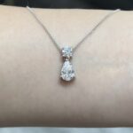 Roselle Pendant | 0.35 ct round and 0.85 ct pear pendant | Lab Grown Diamond