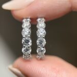 Jade Earring | 1.44 ct hoop earring | Lab Grown Diamond - Image 2