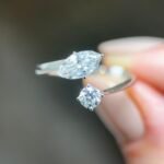 Hailey Ring | 0.54 ct marquise and 0.2 ct round diamond ring | Lab Grown Diamond